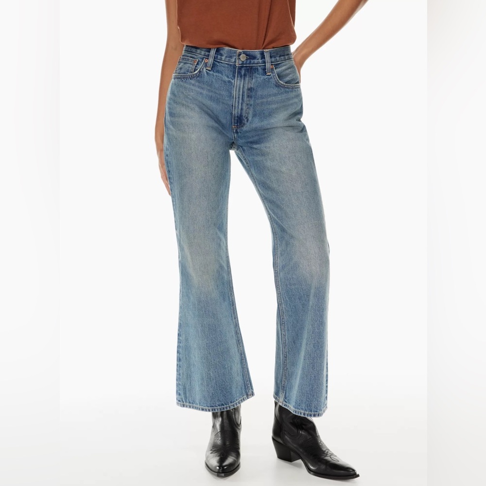 Aritzia Denim Forum The Marianne Mid Rise Loose Flare 28W/28L